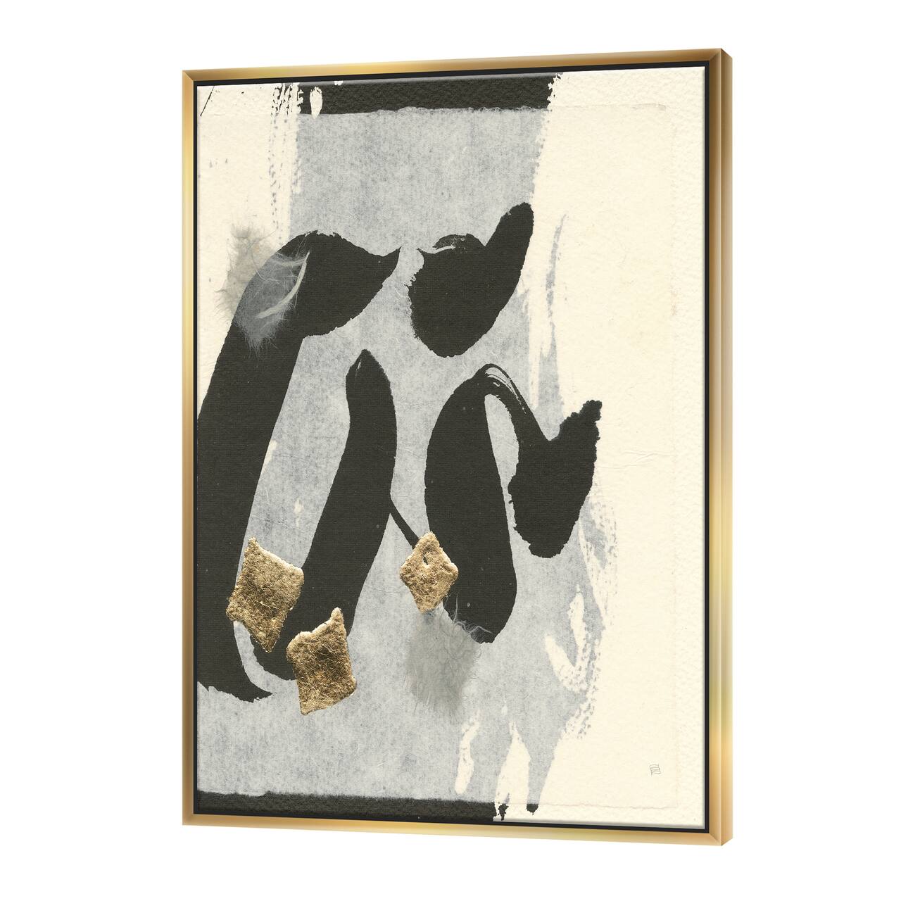 Designart - Glam Collage I - Modern & Contemporary Canvas in Gold Frame